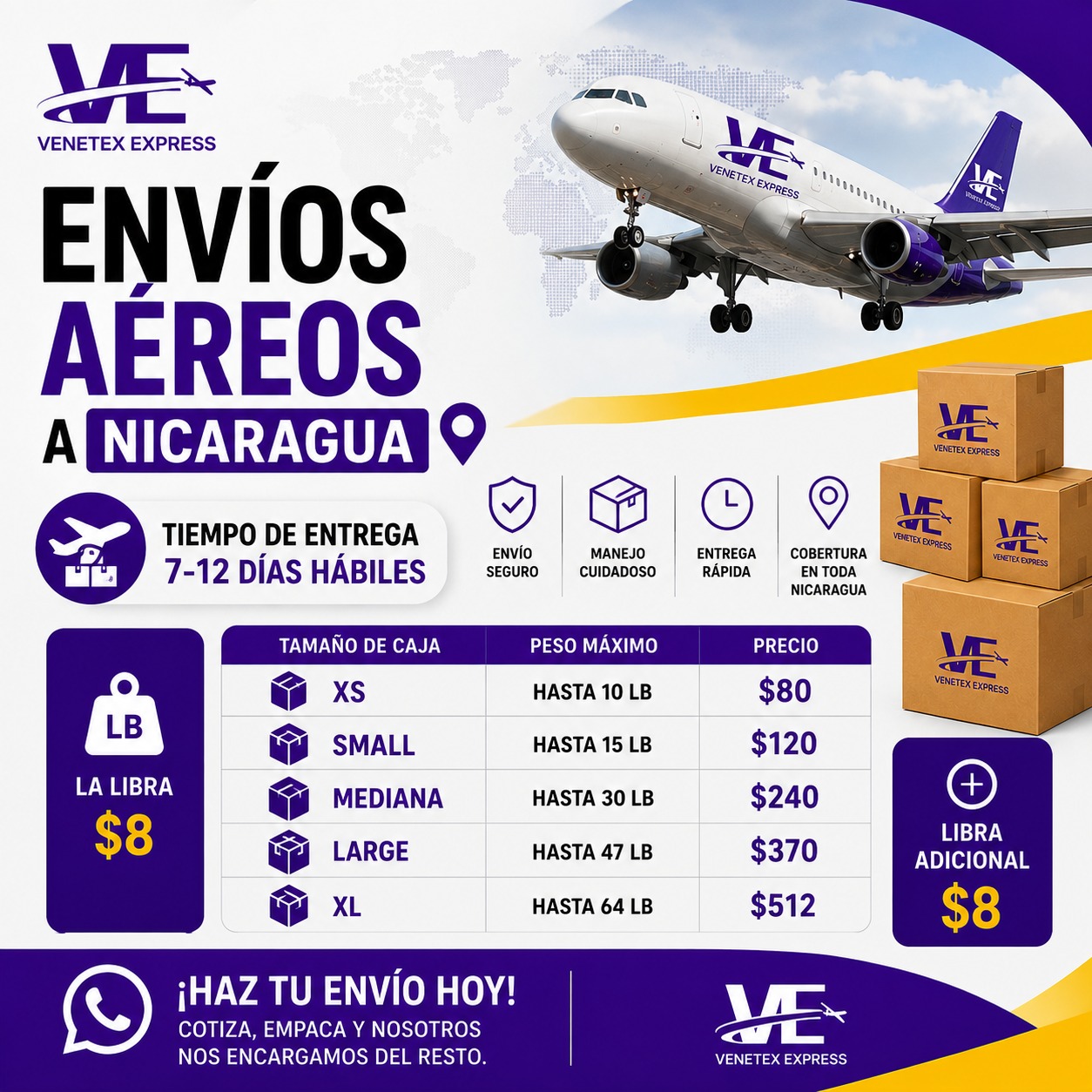 Envíos Aéreos a Nicaragua