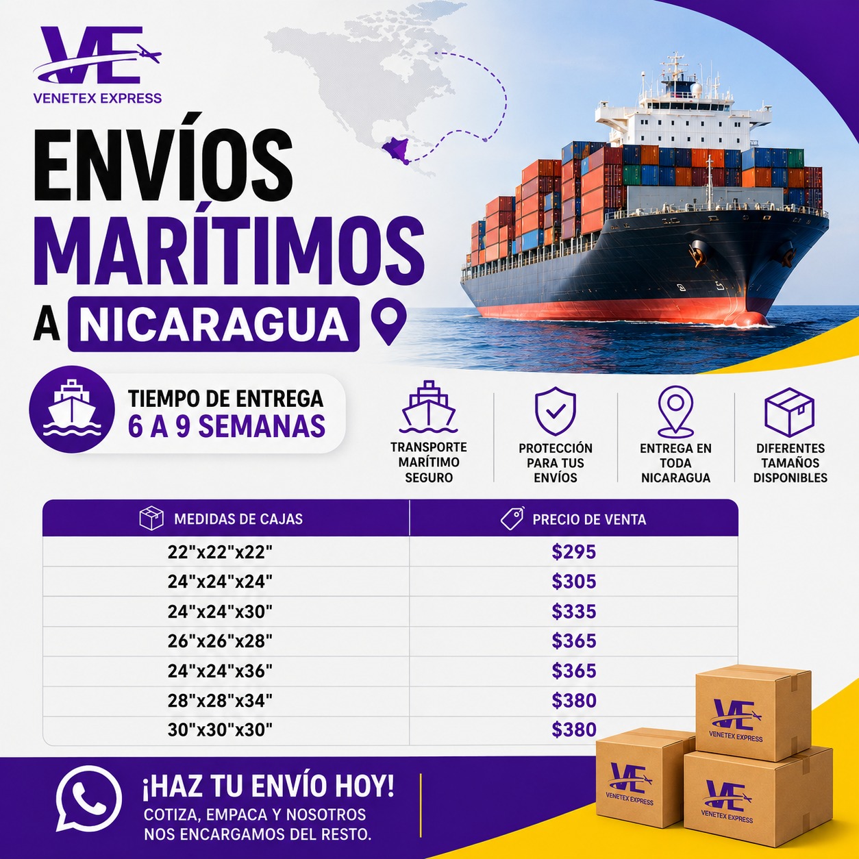 Envíos Marítimos a Nicaragua